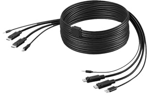 Linksys Belkin KVM-Kabel, 1,8 m, Schwarz, DisplayPort + USB-A + USB B, Schwarz