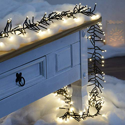EXTRA LANG LED Lichterkette warmweiß mit 8 Programmen LEDs für innen und außen Büschellichterkette (25m - 3000LEDs - warmweiß)