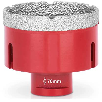 1PC Diamond Drill Bit,Dry Diamond Drill Core Bit Diameter 70mm Angle Grinder Hole Saw Opener M14 Connection Vacuum Brazed Drilling Tile Porcelain Granite Marble