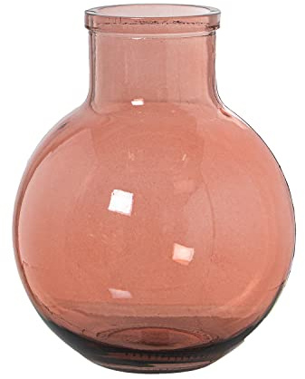 Jarron con Forma de Bola de Cristal de 8 litros en Rosa ø8x31 cm