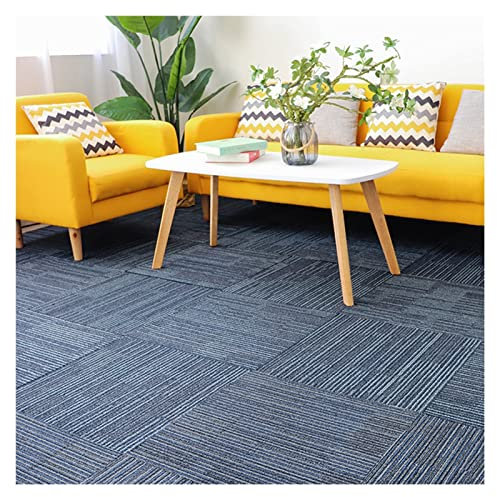 YJEUZCD Läufer Teppiche Flur, Hohe Belastbarkeit PVC-Rückseite Floor Stick Teppichfliesen, Zuschneidbar Bürogebäude Hotel Schlafräume Kommerzieller Teppichboden, 50x50cm (Farbe : Blau, Größe : 8pcs