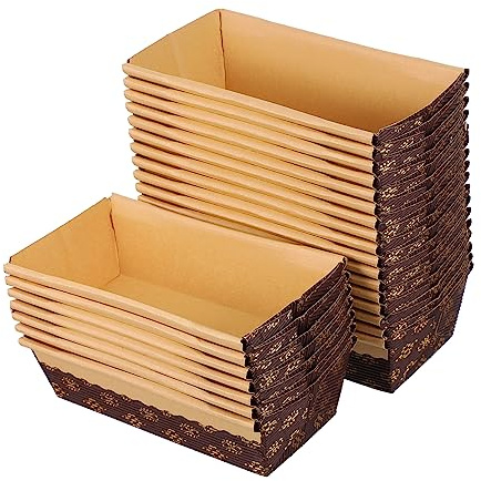 HEMOTON 25pcs Boat-Shaped Baking Mold Nonstick Toast Molds for Kitchen Use for Bread Making and Baking Trays