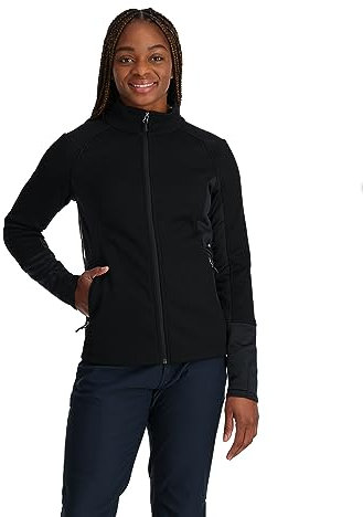 Spyder Damen Bandita Pullover mit durchgehendem Reißverschluss Basisschicht, Schwarz, XL