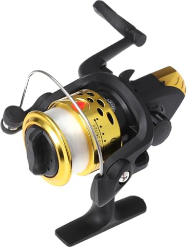 Toddmomy Kleine Angelrolle Aus Metall Spinnrolle Mit Angelschnur Salzwasser- Und Süßwasserrolle Für Boot Strand See Fluss Und Teich 11.50 * 10.00 * 10.00 cm