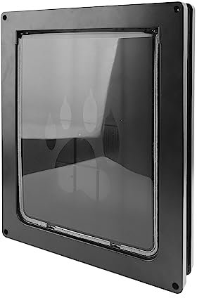 Haustiergitter, Moderner Sicherheits-Mehrzweck-Hundeklappe für Katzen, Langlebig, Verdickt, für den Innenbereich, für Haustiere (Schwarz)