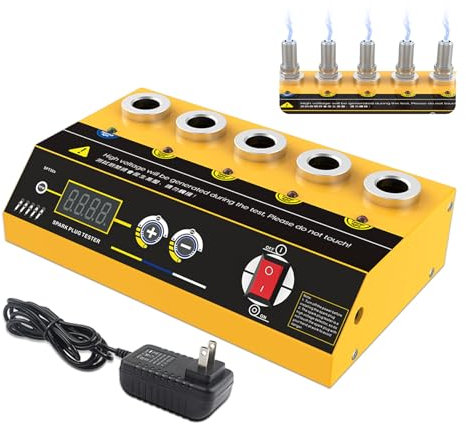 KFZ Zündkerzen Prüfgerät Zündkerzen Tester 220V Einstellbare Zwei-Loch Zündkerzenprüfgerät Auto mit Schutzhülle (SPT360)