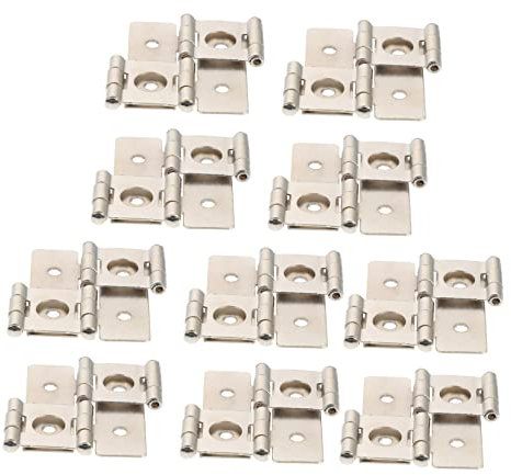 Charnières de Porte en Fer Argentées 10pcs Style Rétro pour Meuble