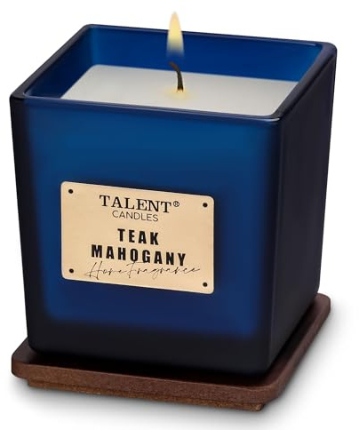 TALENT Scented Candles, Soy Candles for Home Scented, 7.05oz, Aromatherapy Candles with Lid, Candle Gifts, Teak Mahogany