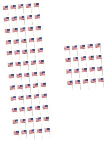 TOPBATHY 800 STK Amerikanische Flagge Auswahl Der Amerikanischen Flagge Amerika-flaggen Amerikanischer Flaggenmast Wählt -flaggen Mini-Stick Holz Plugin Empfindlich