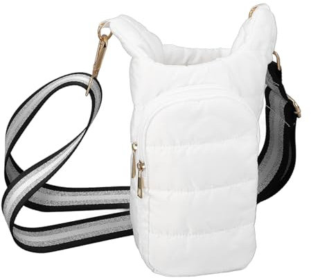Keenso Wasserflaschenhaltertasche mit Breitem Schultergurt, Passend für 32-40-Unzen-Sportflaschen, Robuster Outdoor-Träger mit Geldfach Zum Joggen, Wandern, Camping