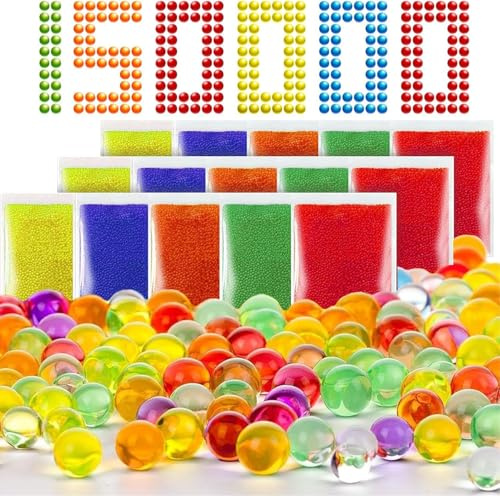 PNJB Gel Blaster Ammo Refill, Vibrant Colors, Water-Absorbent Polymer, Magical Gel Balls, Gel Blaster, Fun and Excitement, Multifunctional, Versatile,