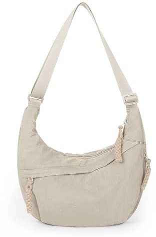 HiTotes Borsa a mezzaluna in nylon borsa per gnocchi borsa a tracolla per donna borsa a mezza luna borsa hobo borsa a tracolla in nylon borsa a tracolla
