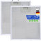 2 Pack Cooker Hood Filter, Extractor Fan Vent Filters 320mm x 260mm (12.63'' x 10.23'') 4-Layer Aluminum Mesh Metal Grease Filter, Universal Kitchen Cooker Hood/Extractor Fan Filters, Silver