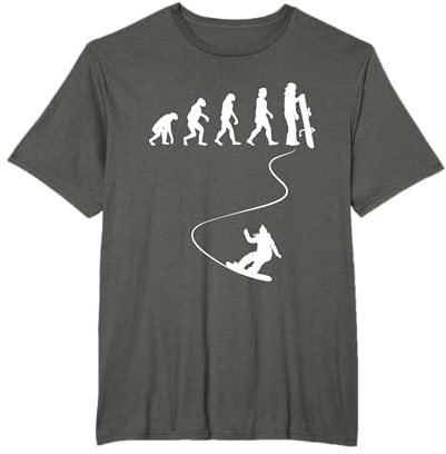 Gezeichnetes einfaches Evolution Snowboard T-Shirt