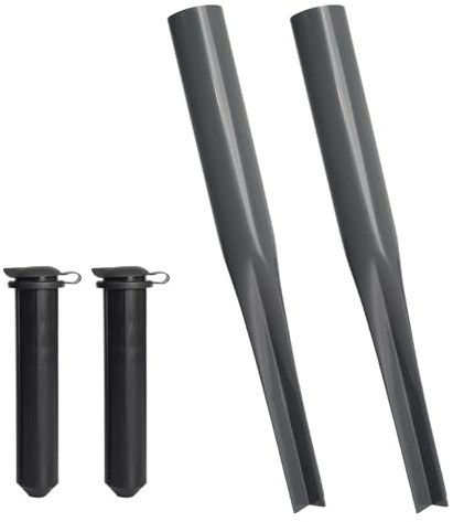 Pack of 2 Rotary Washing Line Spike - Heavy Duty Galvanized Steel Clothes Line Rotary Airer Ground Spike - Parasol Stake Flag Pole and Bird Feeder Holder - 32mm and 40mm