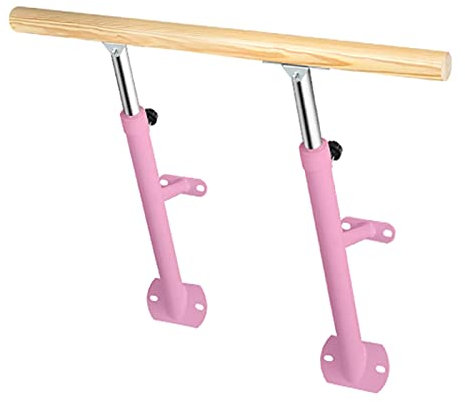 SGKOMN Tragbare Ballettstange, freistehende Tanzstäbe für Kinder und Erwachsene, höhenverstellbar, strapazierfähig, zum Tanzen und Dehnen, Ballett für zu Hause(Pink 1 m)