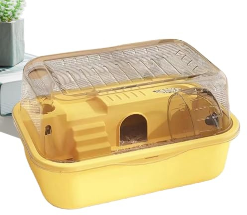 Hamster Jaula, 35 x 25 cm Small Gerbil Habitat, Anti-Escape Enclosure with Removable Design, Secure and Comfortable Home for Small Pets with Necessary Accessories