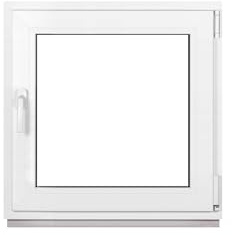 Framex Kellerfenster Fenster Kunststofffenster Weiß Breite x Höhe 80 x 80 cm (800 x 800 mm) 2-fach (32 mm) Dreh Kipp DIN Rechts - Premium - Alle Größen