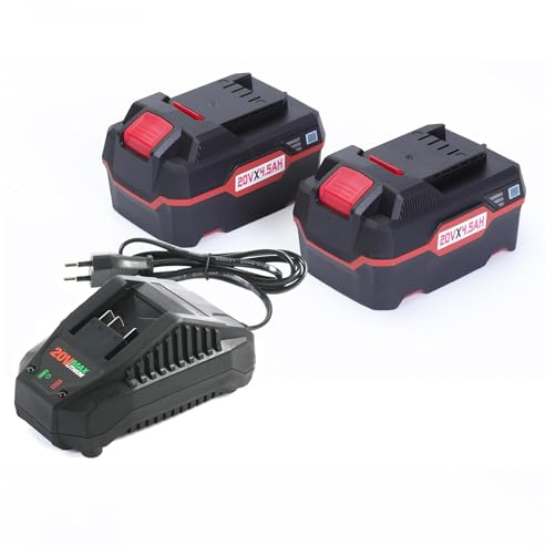 HHiMXPO 2X 20V 4.3Ah Remplacement Li-ION Batterie 1x 21V 2.4Amp Chargeur Rapide Compatible avec Parkside 20V Li-ION Outil