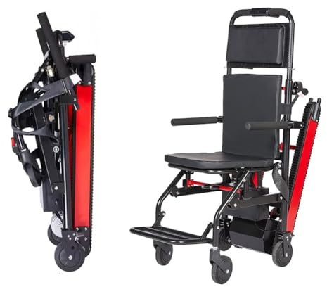 TT-YEC Elevador De Escaleras Móvil Y Cómodo, Con Estructura De Aleación De Aluminio, Silla De Ruedas Eléctrica Para Subir Escaleras, Plegable Para Todo Terreno.