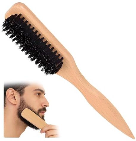 Slick Back Hair Brush, Wooden Rat Tail Pointed Handle Comb Slick Back Brush