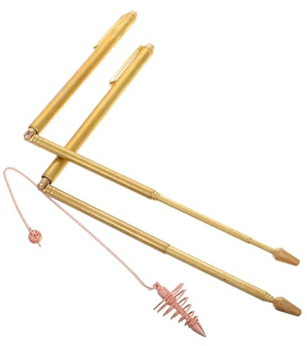 Anneome Tiges de Radiesthésie Cuivre Compactes et Portables Baguettes Sourcier Stables et Durables Accessoires Simples et Fiables pour Exploration Extérieure et Divination