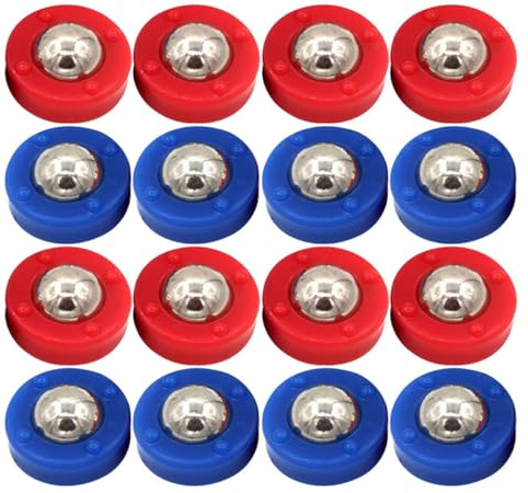 Beavorty Juego de Tejo 20 Piezas Mini Discos de Repuesto Azul y Rojo Accesorios para Mesa de Tejo Rodillos para Compatibles para Interior y Clubes