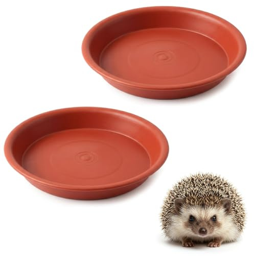 2 Pcs Hedgehog Feeding Bowl, Hedgehog Bird Food Water Bowl Station | Low-Profile Plastic Bowls for Garden, Small Animal Water Dish, Animal Bowls for Outdoor Use