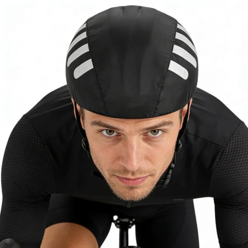Generisch Helmüberzüge wasserdichte Radhelm Schutzhülle – Mit Reflexstreifen Winddichter Regen, Schutz für Helm, Männer Erwachsene Jugendliche Und Radliebhaber | Multipurpose Outdoor Indoor Utility