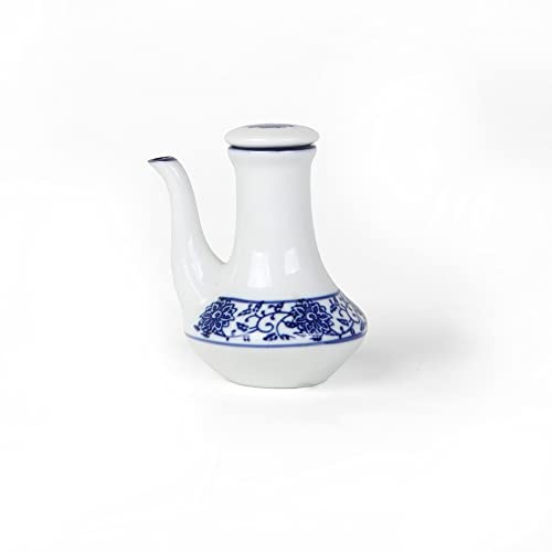 Holst Porzellan QHC 304 Porzellan Saucenkännchen 10 cm Qing Hua Ci, weiß/blau, 9 x 7.5 x 10 cm, 4 Einheiten