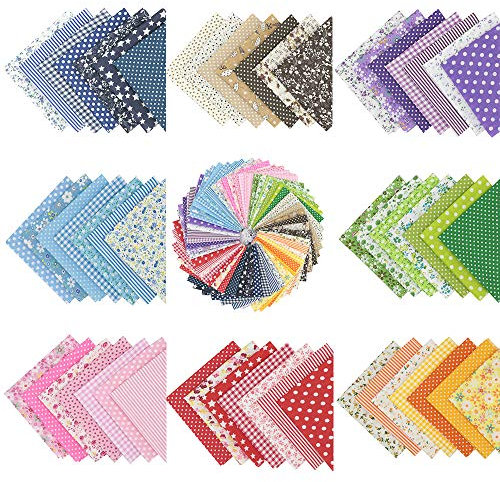 56 Stück 25 x 25 cm Patchwork Stoff Paket Baumwollstoff Meterware für Kleidung, Bettwäsche, Vorhänge, Tischdecken usw. handgefertigt