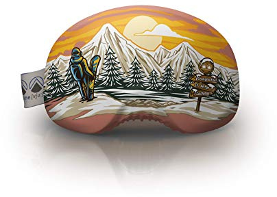 alpine [vju:] - Protección para gafas de esquí | funda protectora de gafas | elástica de microfibra | unisex (Sunset Snowboard).