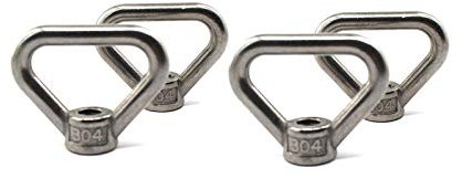 4 Stück M10 304 Edelstahl Heavy Duty Hebeöse Ringmutter Dreiecksförmiger Schraubverschluss