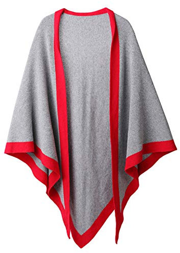 Mooilo - Pur Kaschmir - Luxury Fashion, Schals, Damenmode, Cashmere, Schal, Kaschmirschal, Dreieck grau, rot, Dreieckstuch, Design - made in Germany