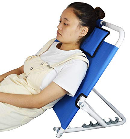 XWZJY Rückenstütze Sitzhilfe Älteres Bett Rückenlehne Rahmen Schlafsaal Innen Klappbare Rückenlehne Gesundheitswesen Rückenlehne mit bequemem Oxford-Tuch, 58x48x60cm