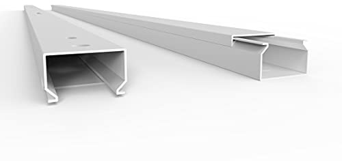 SCOS Smartcosat Kabelkanal, 25x16 mm, 2x1 m, Weiß, Bodenlochung | PVC, UV-beständig, Innen & Außen, 2 Stangen à 1 m = 2 m, Made in Germany