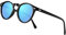 NAKED Optics Runde Polarisierte Sonnenbrille für Damen und Herren, Unisex (Schwarz (Blaues Glas))