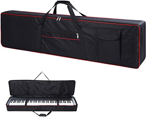 88 Tasten Tastaturhülle mit Klavierabdeckung, Tastatur-Gigbag mit 2 Taschen, 600D strapazierfähiges Oxford-Innenfutter, Staub zum Schutz von digitalen Klavierabdeckungen, 88 Tasten 135.9x33x16.7 cm