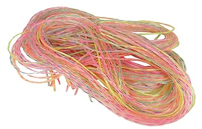 Genomskinliga trådar Invändiga trådar Fluorescerande Scoubidous 3mm. 100cm. 50u.