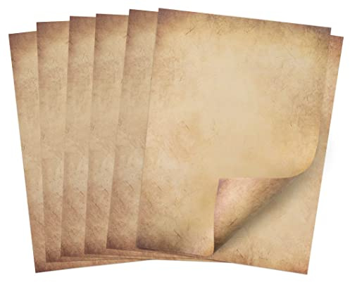 25 fogli di carta pergamena DIN A4 per inviti di compleanno con calligrafia stampata su entrambi i lati