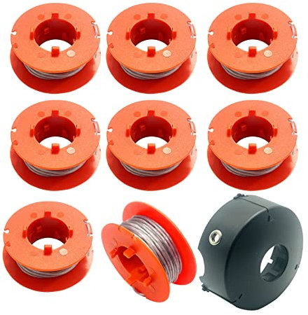 CDIYTOOL F016800175 Bobina desbrozadora Φ1,6mm, 8m, para Bosch Art 23 26 30 COMBITRIM EASYTRIM Carrete línea Repuesto Alambre, Carrete Recortadora césped con Cubierta F016L71088