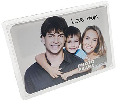 LolaPix Imanes nevera originales. Portarretratos para fotos. Marcos transparentes. Marco magnético personalizado con foto y nombre. PORTAFOTOS MAGNÉTICO CON PIE