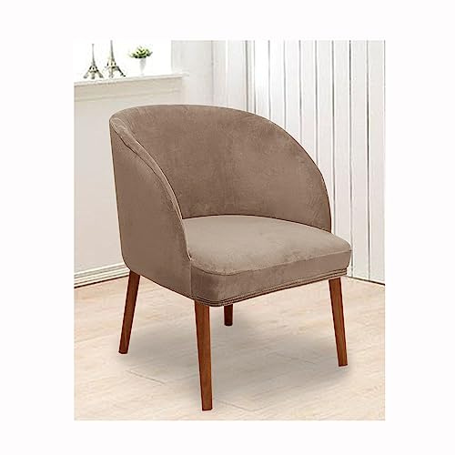 XGANGM Moderne Esszimmerstuhlbezug mit Rund Lehne Armlehne Stuhlhussen 2/4er/6er Set Samt Stuhlbezug Stretch Stuhlüberzug Abnehmbar Waschbar Stuhlabdeckung für Hotel,Bar, Küche,C,6PCS