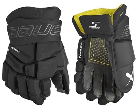 Bauer Supreme M3 Junior - Guantes para niños (10 pulgadas), color negro