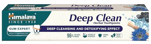 Himalaya Deep Clean tandkräm med aktivt kokoskol och svartfröolja, 75 ml
