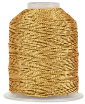 0.6mm x 350m Handgeflochtener Faden Perlenfäden Armbänder Schnur Schmuckherstellung Schnur Bastellinie Geflochtenes Draht Perlenschnur Armband Faden für DIY Kunsthandwerk,Gold