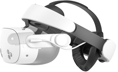 KIWI design H4 Boost Head Strap mit Akku für Meta Quest 3/3S, Halo Strap | Für Quest 3/3S, extra Akku, Dual-Schnellladung, ausgewogen druckfrei, einstellbar, belüftet, Liegekomfort, zertifiziert