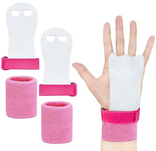 CZ Store ✮Marque Française✮ Paire de manique Gym Enfant/Adulte ✮Garantie A Vie✮ Gants Gym en Cuir en Cuir|4 Tailles 2 Couleurs|Protection Paumes pour Exercice Traction/Barre/Gymnastique/Poids