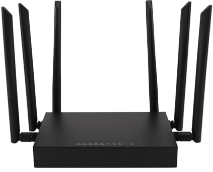 Modem Routeur 4G LTE, Routeur WiFi débloqué avec Emplacement pour Carte SIM et 5 Ports Ethernet, Utilisation dans Toute la Maison, Routeur sans Fil Prenant en Charge 32 Appareils