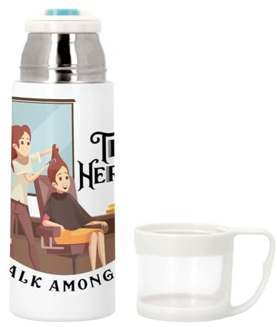 Bouteille thermo en Inox avec Tasse Intégrée - True Heroes - Hairdresser Barber Job Heroes Makeup Artist - 350ml - Bouteille Isotherme